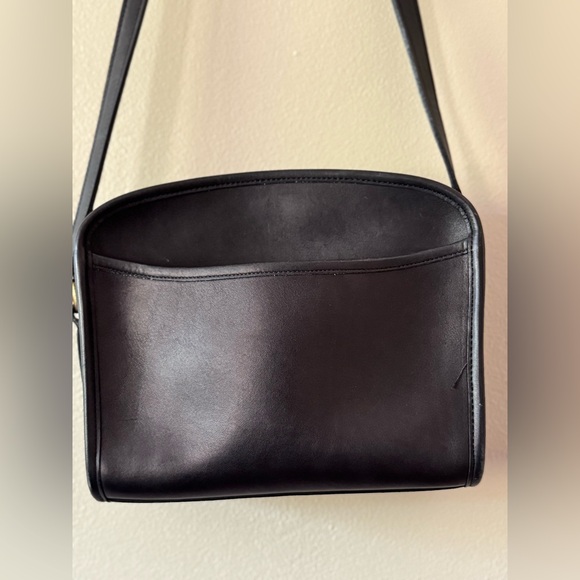 Vintage 1990s Coach Metropolis Zip Shoulder Bag 9087 black leather rare - Picture 1 of 12